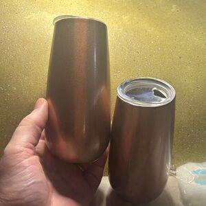 Gold Stainless Steel Tumbler Set